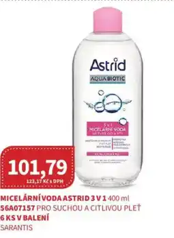 Kubík potraviny Micelární voda Astrid 3 v1 nabídka