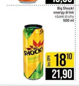 Jip Big Shock! energy drink různé druhy nabídka