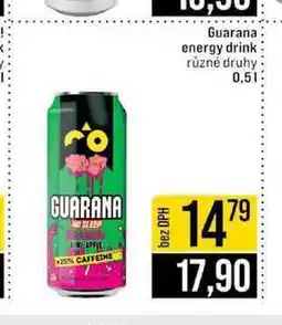 Jip Guarana energy drink různé druhy nabídka