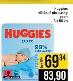 Jip Huggies vlhčené ubrousky pure 3 x 56 ks nabídka