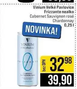 Jip Vinium Velké Pavlovice Frizzante nealko Cabernet Sauvignon rosé Chardonnay0 nabídka