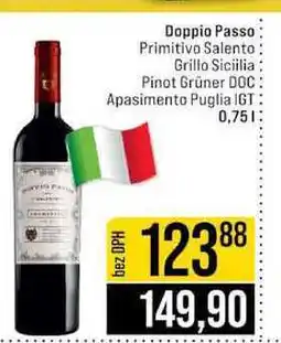 Jip Doppio Passo Primitivo Salento Grillo Sicilia Pinot Grüner DOC Apasimento Puglia IGT nabídka