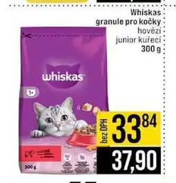 Jip Whiskas granule pro kočky hovězí junior kuřecí nabídka