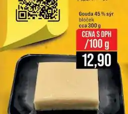 Jip Gouda 45 % sýr bloček cca 300 g 100g nabídka