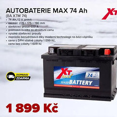 Auto Kelly Autobaterie max 74 Ah nabídka