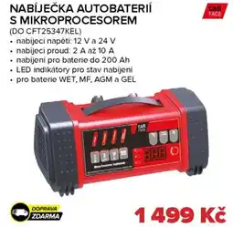 Auto Kelly Nabíječka autobaterií s mikroprocesorem nabídka