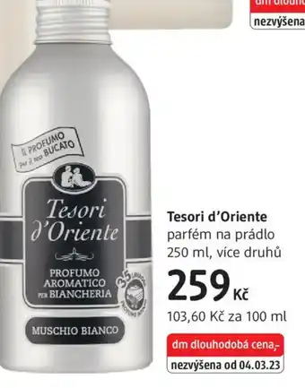 Tesori d'Oriente parfém na prádlo