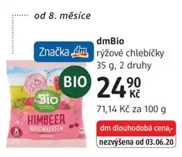 dm drogerie DmBio rýžové chlebíčky nabídka
