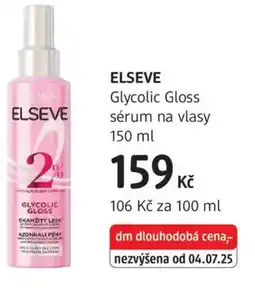 dm drogerie ELSEVE Glycolic Gloss sérum na vlasy nabídka