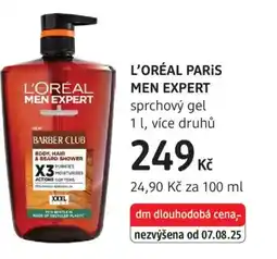 dm drogerie L'ORÉAL PARIS MEN EXPERT sprchový gel nabídka
