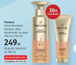 dm drogerie Pantene Grow Abundant šampon nebo kondicionér na vlasy nabídka