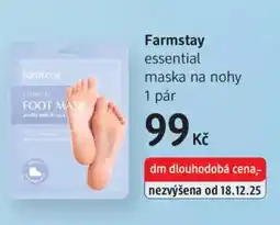 dm drogerie Farmstay essential maska na nohy nabídka