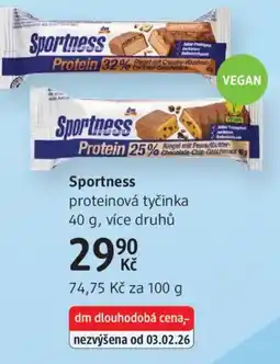dm drogerie Sportness proteinová tyčinka nabídka