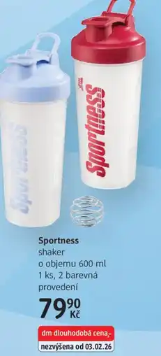 dm drogerie Sportness shaker o objemu nabídka