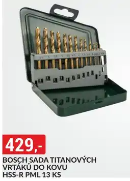 Baumax Bosch sada titanových vrtáků do kovu hss-r pml 13 ks nabídka