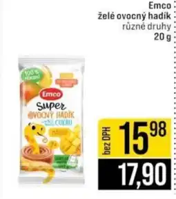 Jip Emco želé ovocný hadík nabídka