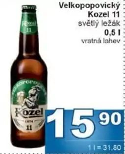 Jip Velkopopovický Kozel 11 světlý ležák nabídka