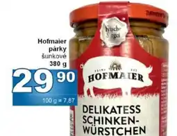 Jip Hofmaier párky šunkové nabídka