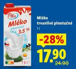 Lidl Mléko trvanlivé plnotučné nabídka