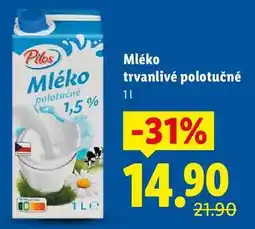 Lidl Mléko trvanlivé polotučné nabídka