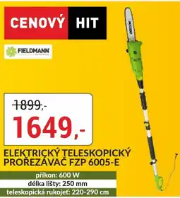 Baumax FIELDMANN Elektrický teleskopický prořezávač FZP 6005-E nabídka