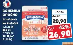 Kaufland BOHEMILK OPOČNO Smetana ke šlehání nabídka
