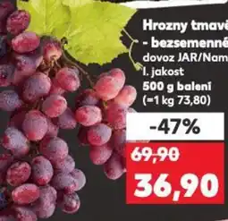 Kaufland Hrozny tmavé - bezsemenné nabídka