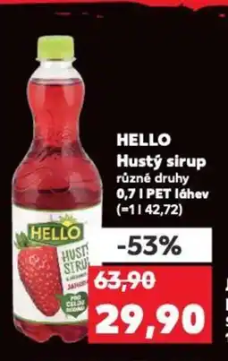 Kaufland HELLO Hustý sirup nabídka