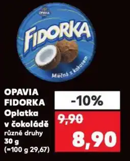 Kaufland OPAVIA Fidorka Oplatka v čokoládě nabídka