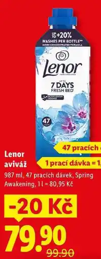Lidl Lenor aviváž, 987 ml, 47 pracích dávek nabídka
