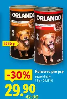 Lidl Konzerva pro psy nabídka