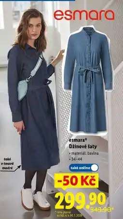 Lidl esmara Džínové šaty nabídka