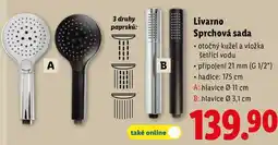 Lidl Livarno Sprchová sada nabídka