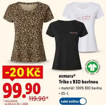 Lidl esmara Triko s BIO bavlnou nabídka
