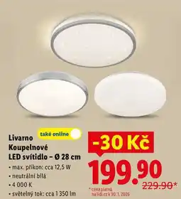Lidl Livarno Koupelnové LED svítidlo - pr. 28 cm nabídka