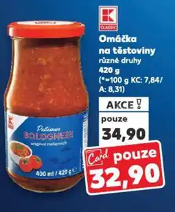 Kaufland Omáčka na těstoviny nabídka