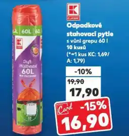 Kaufland Odpadkové stahovací pytle nabídka