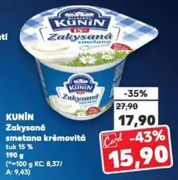 Kaufland KUNIN Zakysaná smetana krémovitá nabídka