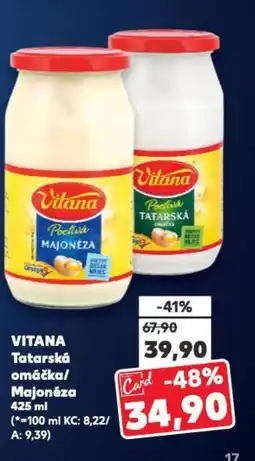 Kaufland VITANA Tatarská omáčka/ Majonéza nabídka