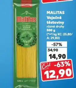 Kaufland MALITAS Vaječné těstoviny nabídka