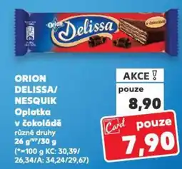 Kaufland ORION Delissa / Nesquik Oplatka v čokoládě nabídka