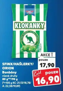 Kaufland SFINX/HAŠLERKY/ ORION Bonbóny nabídka