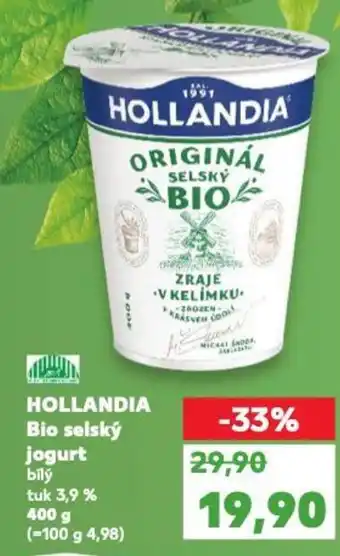 Kaufland HOLLANDIA Bio selský jogurt nabídka