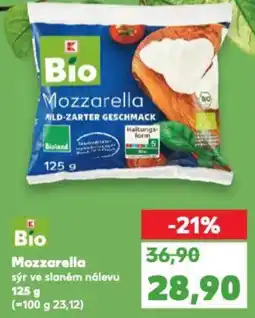 Kaufland Mozzarella sýr ve slaném nálevu nabídka