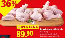 Lidl Kuřecí stehna a křídla mix, cena za nabídka