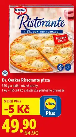 Lidl Dr. Oetker Ristorante pizza, 320 g a další nabídka