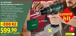 Lidl 20V Aku příklepová vrtačka 3 v 1 nabídka