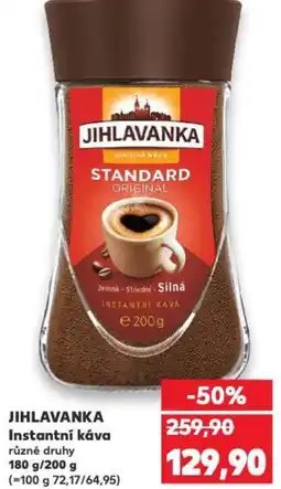 Kaufland JIHLAVANKA Instantní káva nabídka