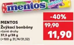 Kaufland MENTOS Žvýkací bonbóny nabídka