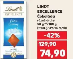 Kaufland LINDT EXCELLENCE Čokoláda nabídka